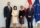 Danielle Spera mit Barbara Stelzl-Marx, Bundeskanzler Karl Nehammer und Vizekanzler Werner Kogler